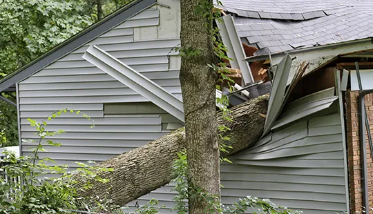 Storm and flood damage restoration services restore a flooded home.